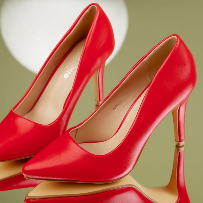 дамски обувки с токчета Adana3 червен #7124M