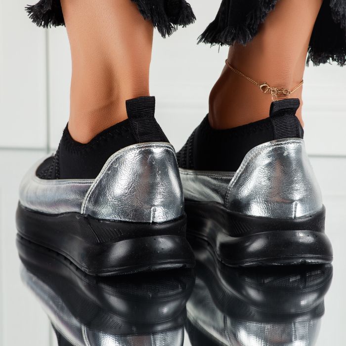 Дамски спортни обувки Iselin сребро #7459M