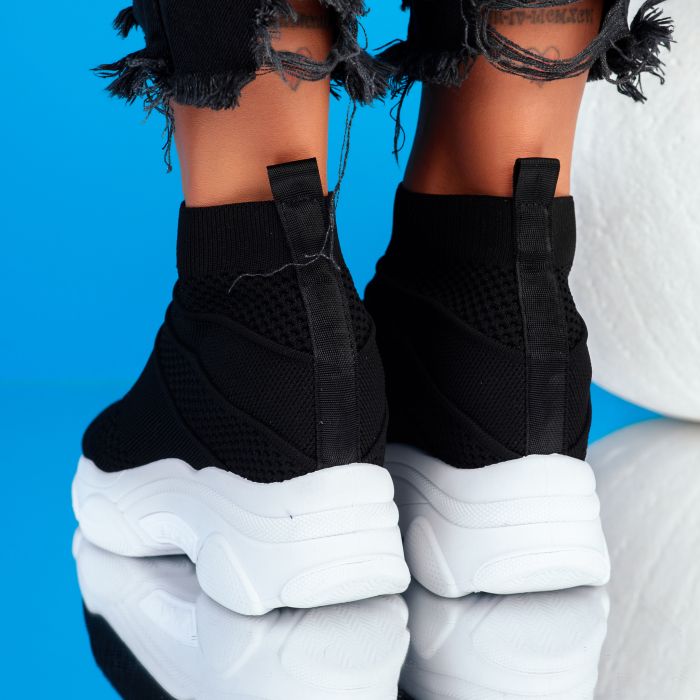 Adidasi Dama Chris Alb/Negru #9044