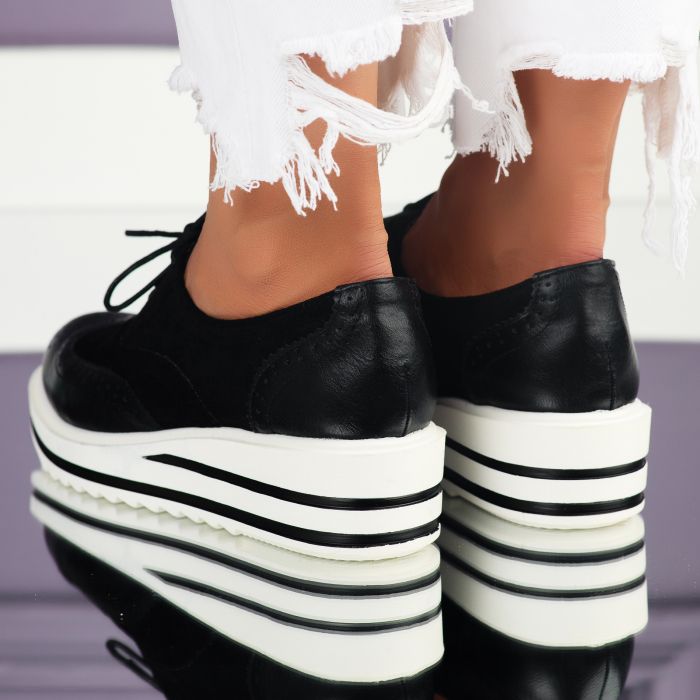 Pantofi Casual Dama Evolet Negri #9354