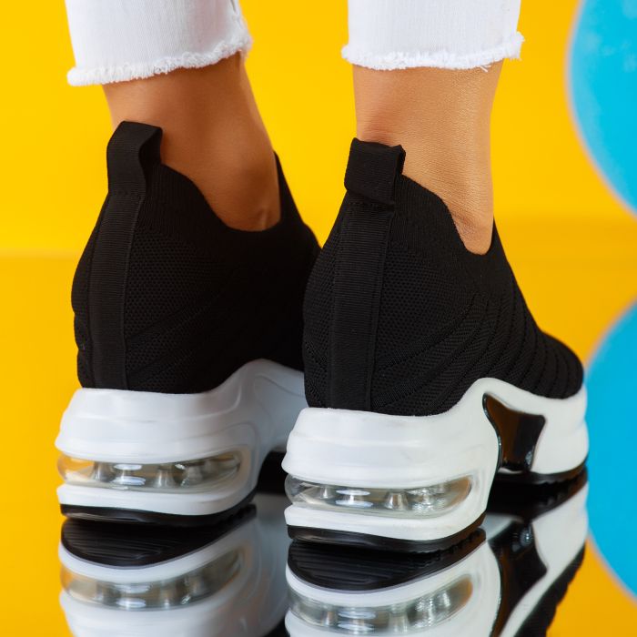 Maria Női Fekete Sportcipő Platformmal #9503