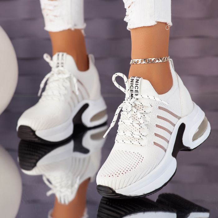 Дамски спортни обувки с платформа Paloma Бяла #10480