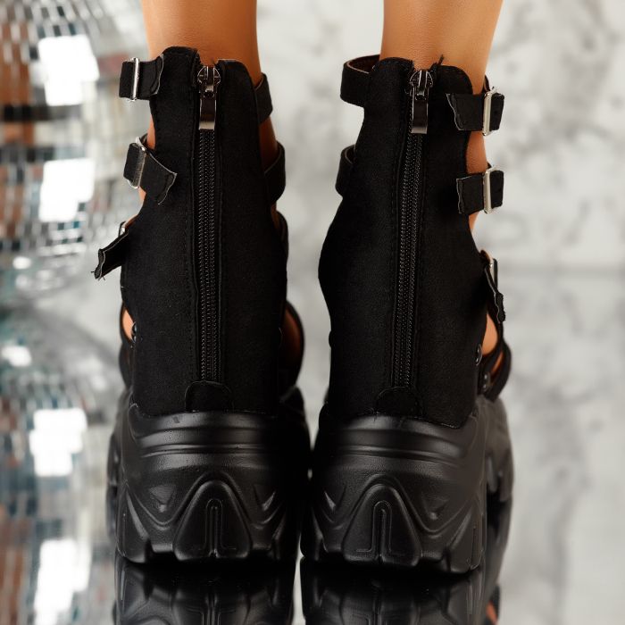 Дамски сандали на платформа Abigail черен #10959