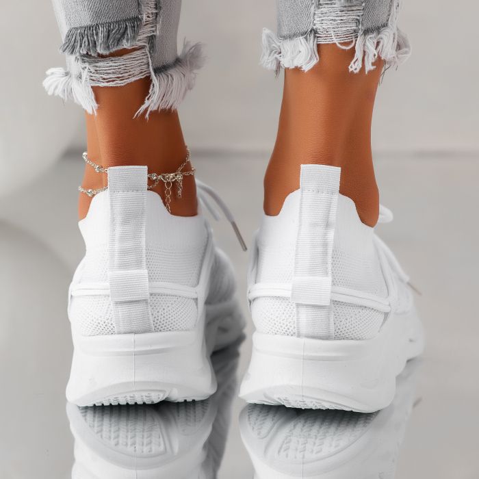 Дамски спортни обувки Sara Бяла #11209
