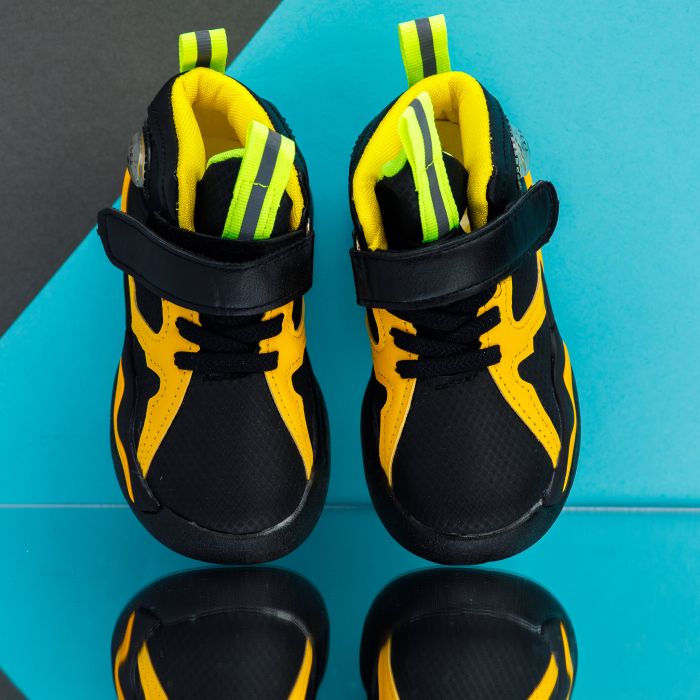 Спортни обувки за деца David2 черен/Жълто #12131