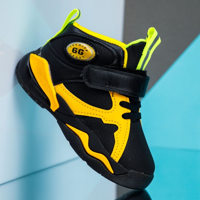 Спортни обувки за деца David черен/Жълто #12129
