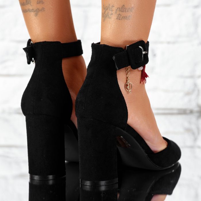 Дамски обувки с токчета Hannah Черен #12429