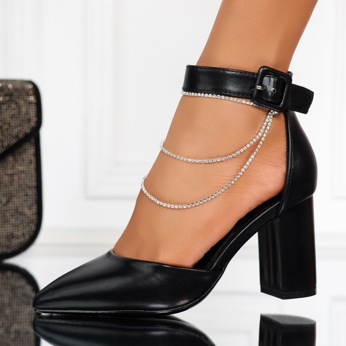 Дамски обувки с ток Bonnie Черно #12417