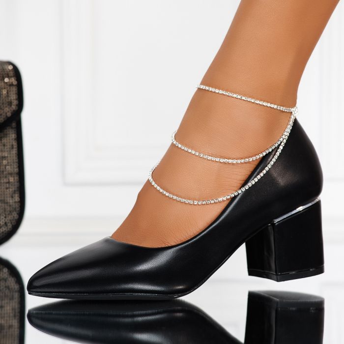 Дамски обувки с ток Melania Черно #12389