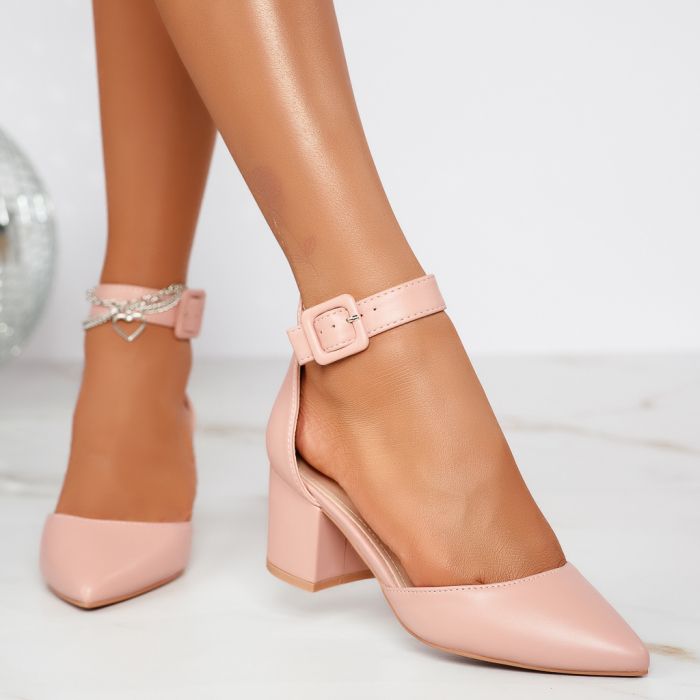 Дамски обувки с ток Luna Розово #12412