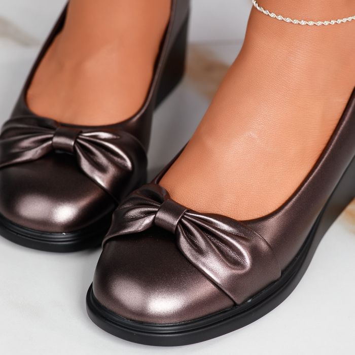 Pantofi Casual Dama cu Platforma Elena Gri #12344