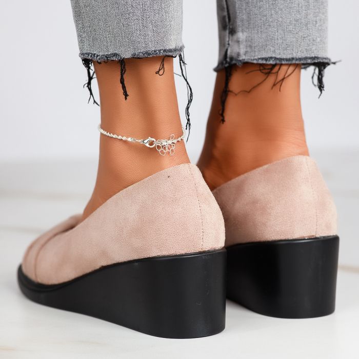 Ежедневни дамски обувки с платформа Elena Каки #12347