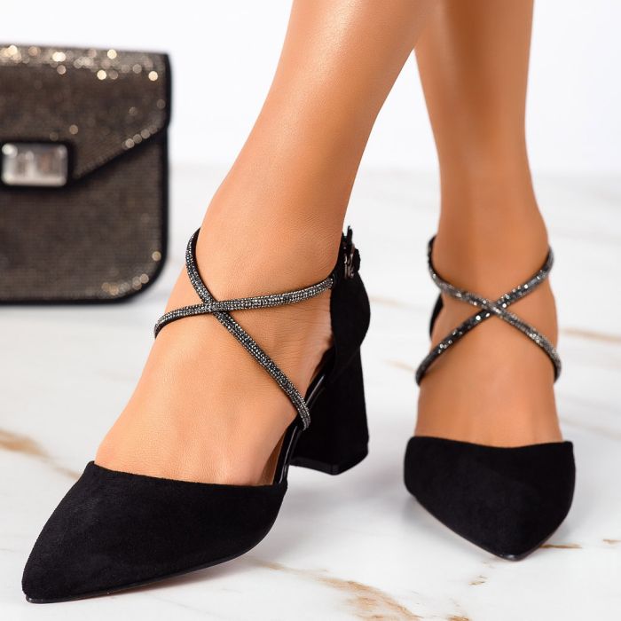 Дамски обувки с ток Marlyn черен #13339